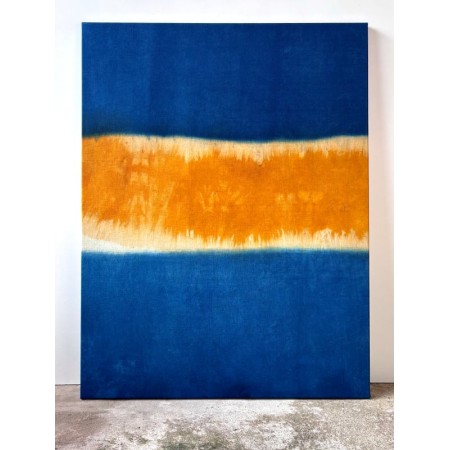 Composition Indigo & orange II