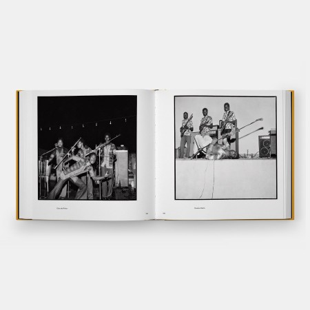 Monografía Sanlé Sory, Phaidon, doble página de conciertos, Echo del Africa y Youssou Diarra