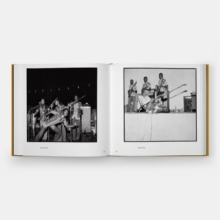 Monografía Sanlé Sory, Phaidon, doble página de conciertos, Echo del Africa y Youssou Diarra