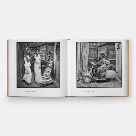 Monografía Sanlé Sory, Phaidon, doble página de retratos del estudio Volta Photo