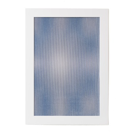 Blurred Lines Blue, Alex Bloc, Indian ink on Canson 300 g paper