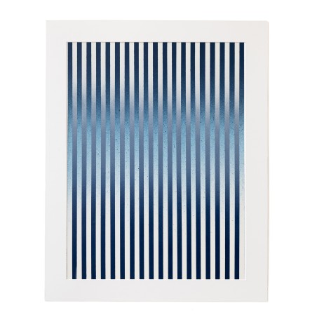 Rayures Vibratoires White, Alex Bloc, acrílico sobre papel Canson 300 g