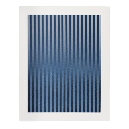 Rayures Vibratoires Navy, Alex Bloc, acrylic on Canson 300 g paper