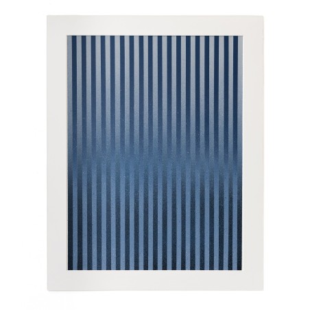 Rayures Vibratoires Navy, Alex Bloc, acrílico sobre papel Canson 300 g