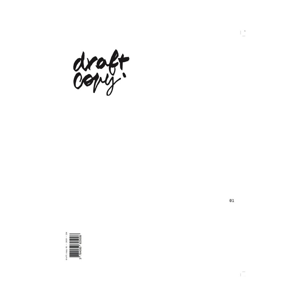 Draft Copy issue 01, Les Fleurs, cover