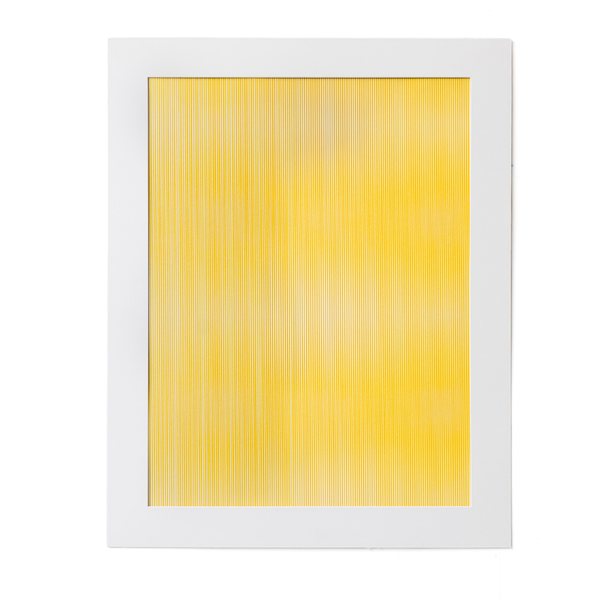 Blurred Lines Yellow, Alex Bloc, tinta china sobre papel Canson 300 g, 43 × 60 cm